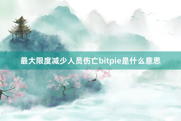 最大限度减少人员伤亡bitpie是什么意思