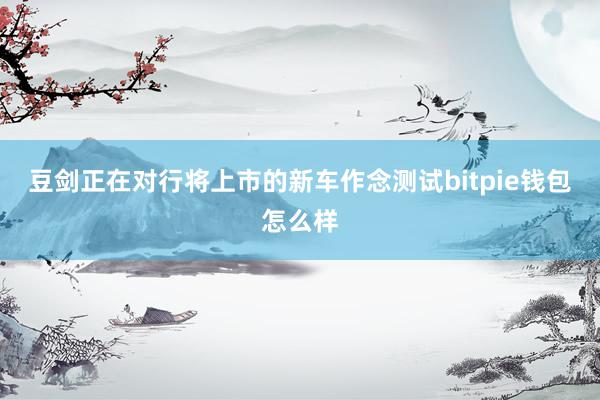 豆剑正在对行将上市的新车作念测试bitpie钱包怎么样