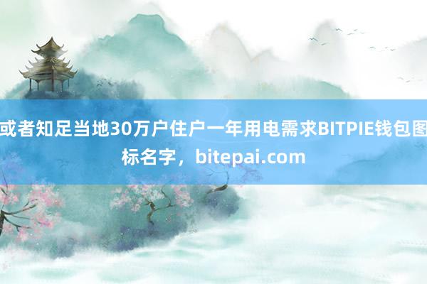 或者知足当地30万户住户一年用电需求BITPIE钱包图标名字，bitepai.com