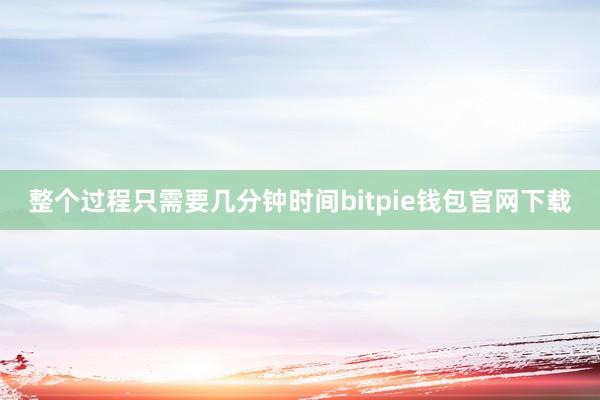 整个过程只需要几分钟时间bitpie钱包官网下载