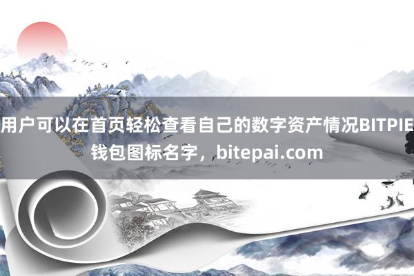 用户可以在首页轻松查看自己的数字资产情况BITPIE钱包图标名字，bitepai.com