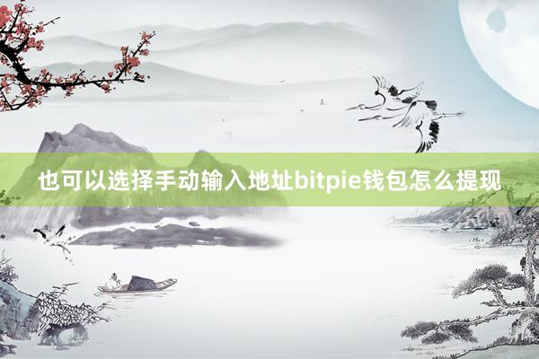 也可以选择手动输入地址bitpie钱包怎么提现