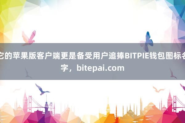 它的苹果版客户端更是备受用户追捧BITPIE钱包图标名字，bitepai.com