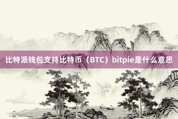 比特派钱包支持比特币（BTC）bitpie是什么意思