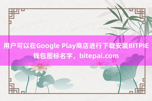 用户可以在Google Play商店进行下载安装BITPIE钱包图标名字，bitepai.com