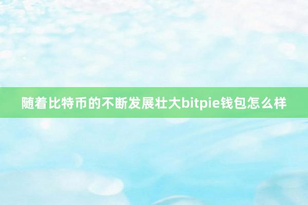 随着比特币的不断发展壮大bitpie钱包怎么样