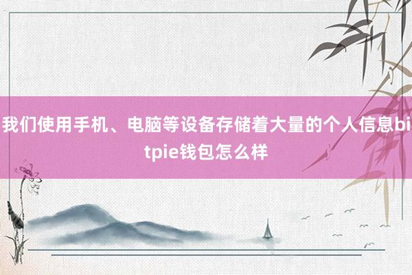 我们使用手机、电脑等设备存储着大量的个人信息bitpie钱包怎么样