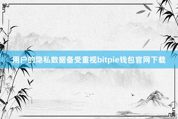 用户的隐私数据备受重视bitpie钱包官网下载