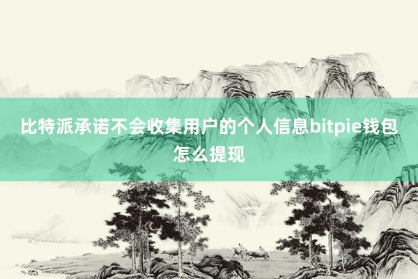 比特派承诺不会收集用户的个人信息bitpie钱包怎么提现