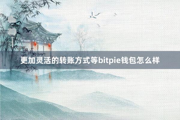 更加灵活的转账方式等bitpie钱包怎么样