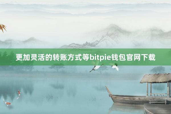 更加灵活的转账方式等bitpie钱包官网下载