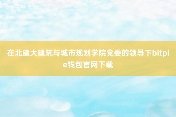 在北建大建筑与城市规划学院党委的领导下bitpie钱包官网下载