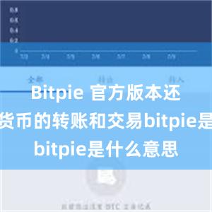 Bitpie 官方版本还支持数字货币的转账和交易bitpie是什么意思