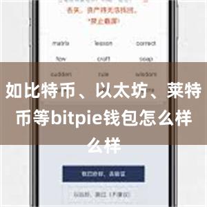 如比特币、以太坊、莱特币等bitpie钱包怎么样