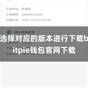 选择对应的版本进行下载bitpie钱包官网下载