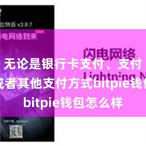 无论是银行卡支付、支付宝支付或者其他支付方式bitpie钱包怎么样