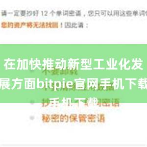 在加快推动新型工业化发展方面bitpie官网手机下载