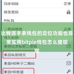 比特派手表钱包的定位功能也非常实用bitpie钱包怎么提现