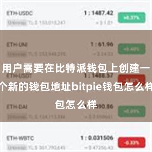 用户需要在比特派钱包上创建一个新的钱包地址bitpie钱包怎么样