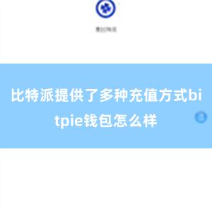 比特派提供了多种充值方式bitpie钱包怎么样